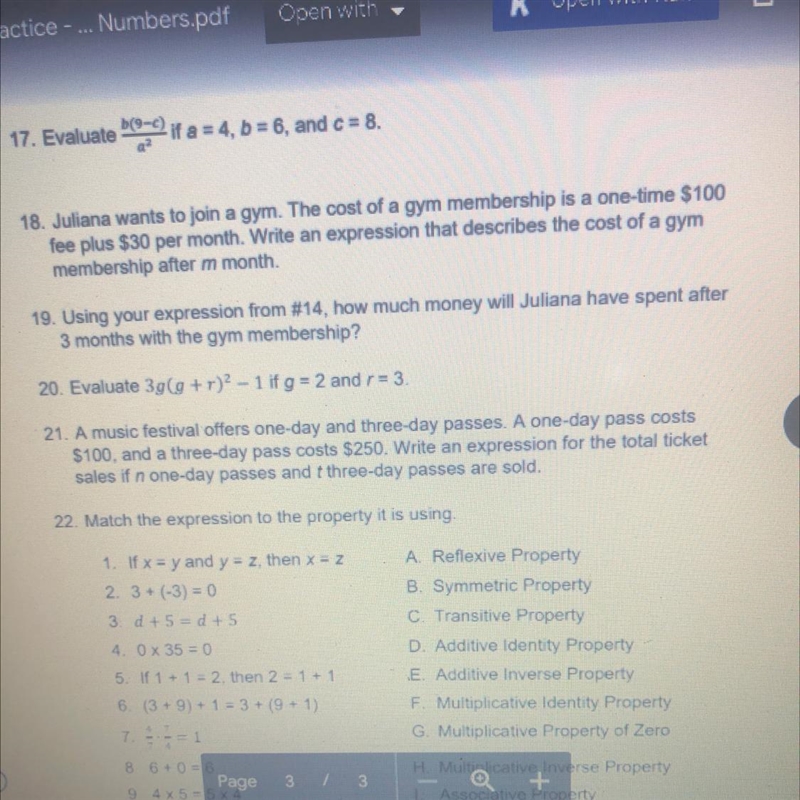 Can someone help me with 19 and 20 please-example-1