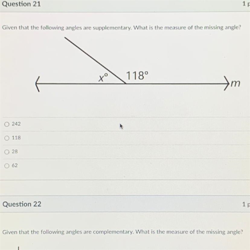 Given that the following angles are supplementary. What is the measure of the missing-example-1