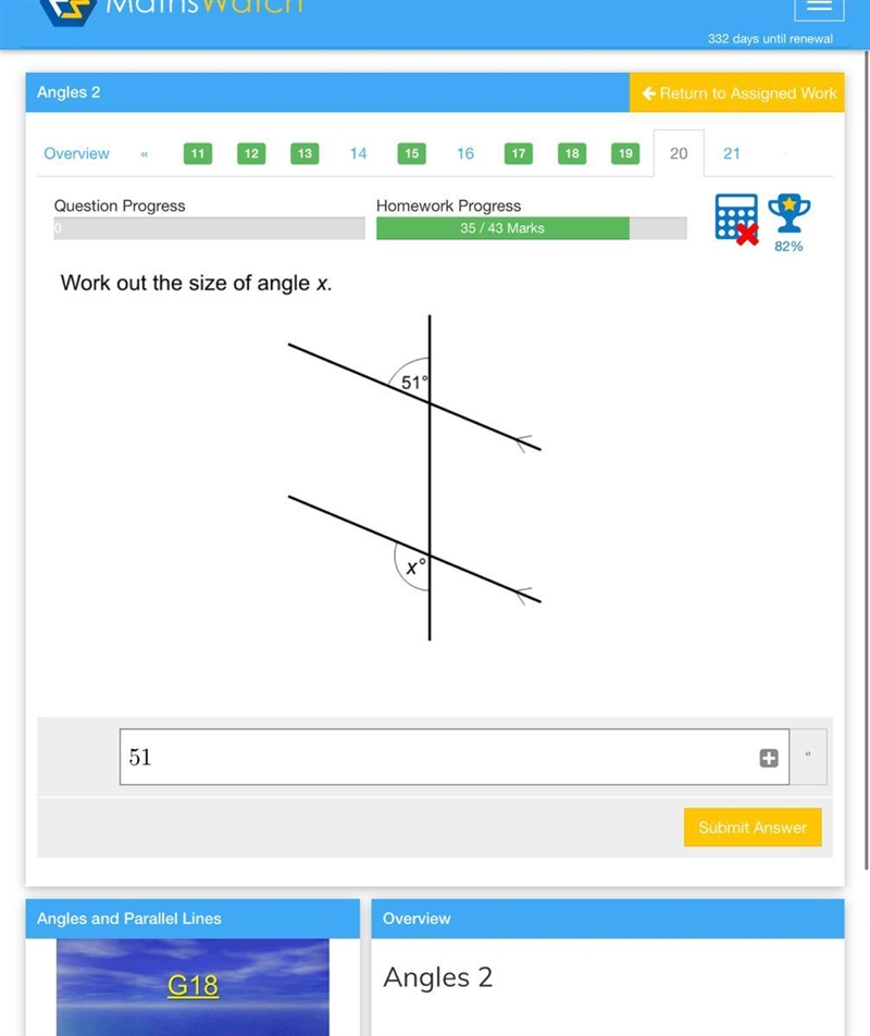 Work out the size of angle x-example-1