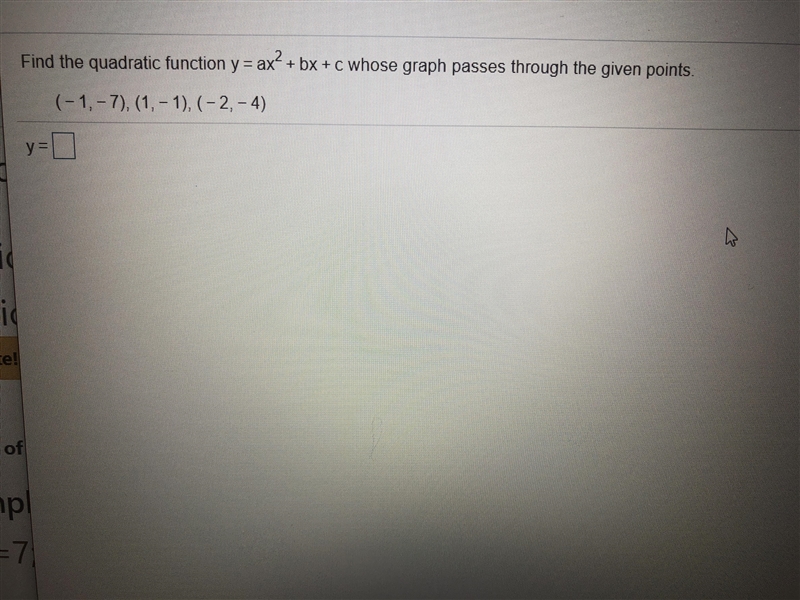 Find the quadratic function.-example-1