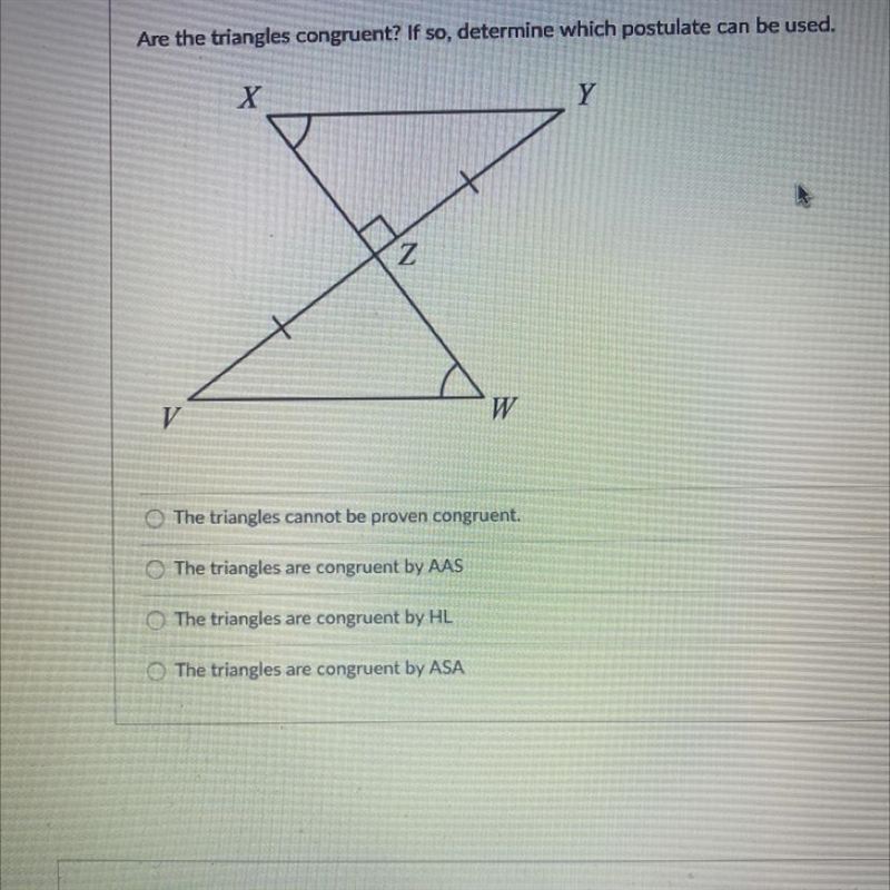 Are the triangles congruent? If so, determine which postulate can be used?-example-1