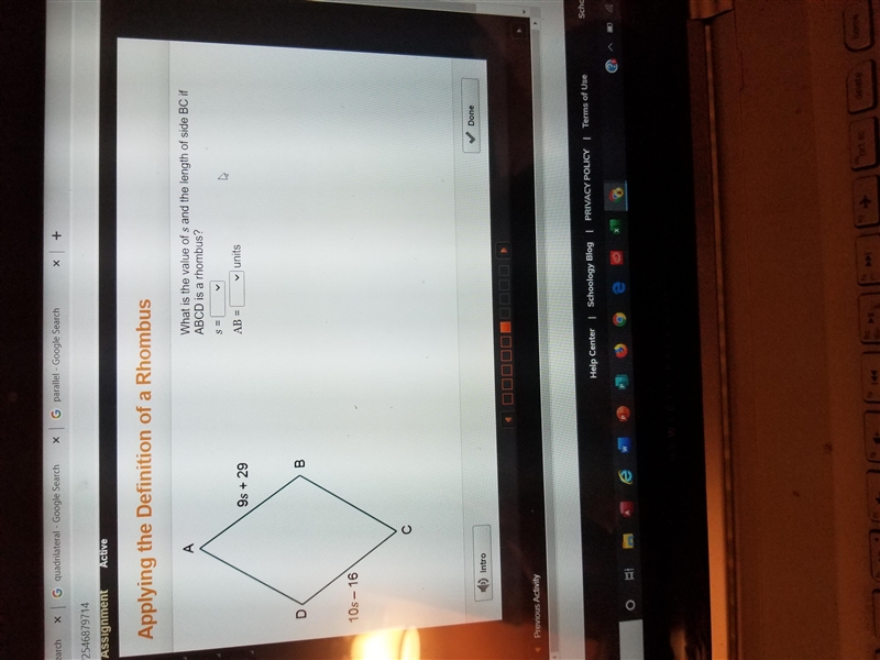 What is the value of s and what is the correct amount of units-example-1