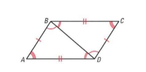 Which is not a pair of congruent angles in the diagram below? angles BCD and BAD angles-example-1