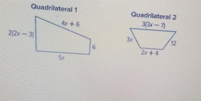 If x=3 which shape has a greater perimeter ​-example-1