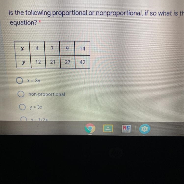 Proportional or non proportional?-example-1