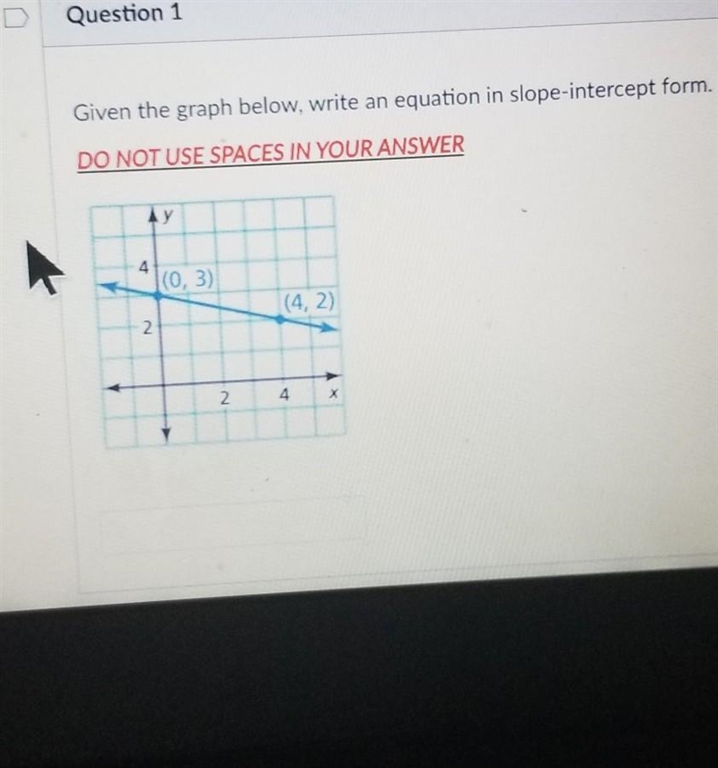 What's the slope intercept form​-example-1