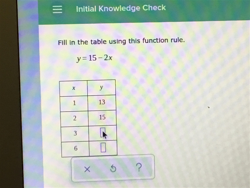 Fill in the table using this function rule-example-1