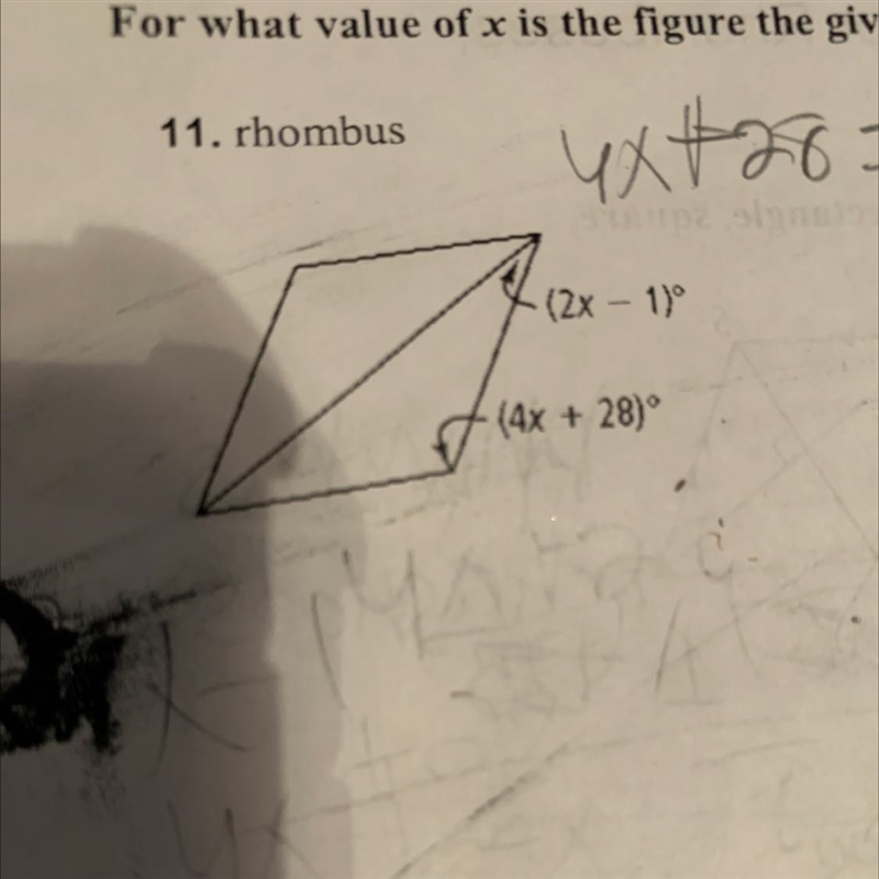 (2x - 1) (4x + 28)°-example-1