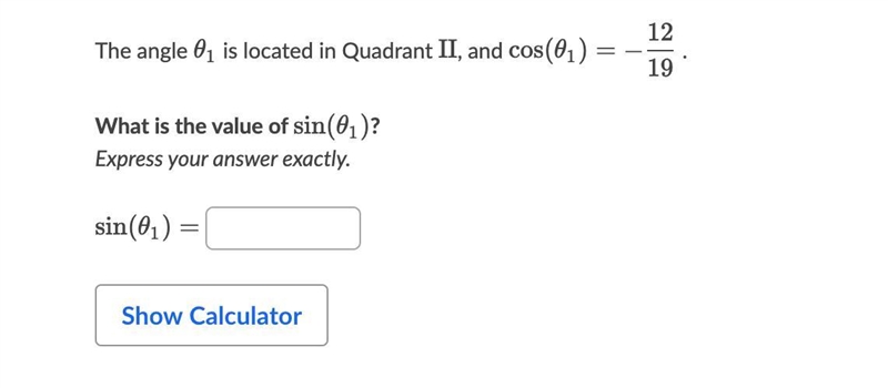 PRECALC!!! value of sin θ???-example-1