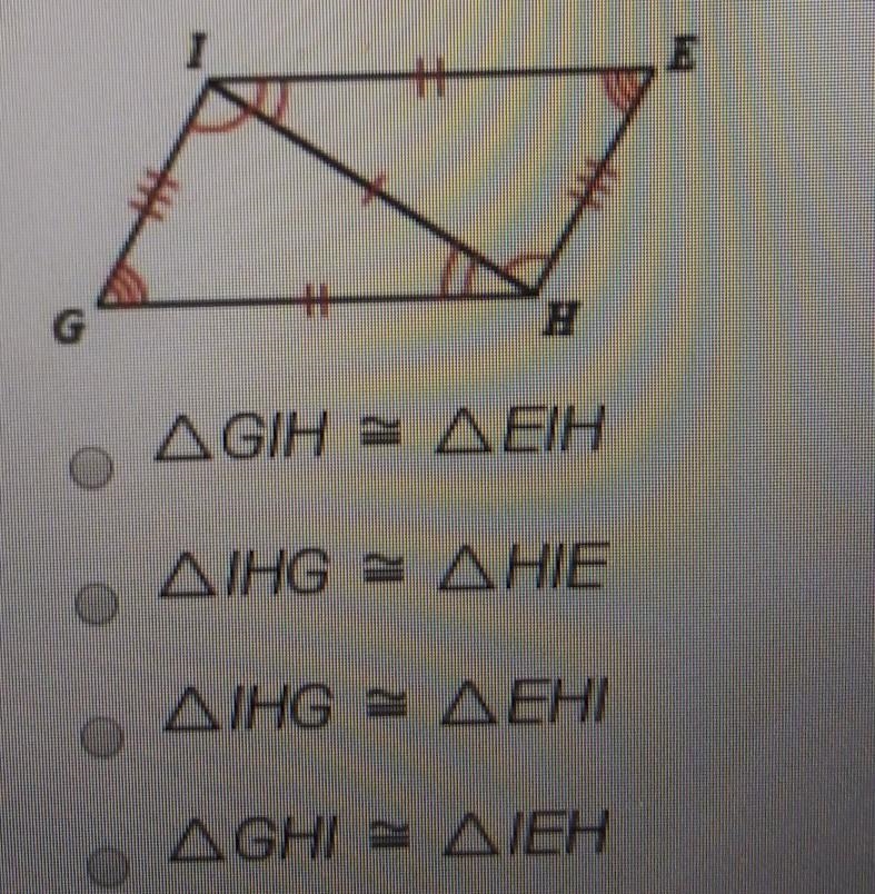 Choose the correct congruence statement for the figure shown​-example-1