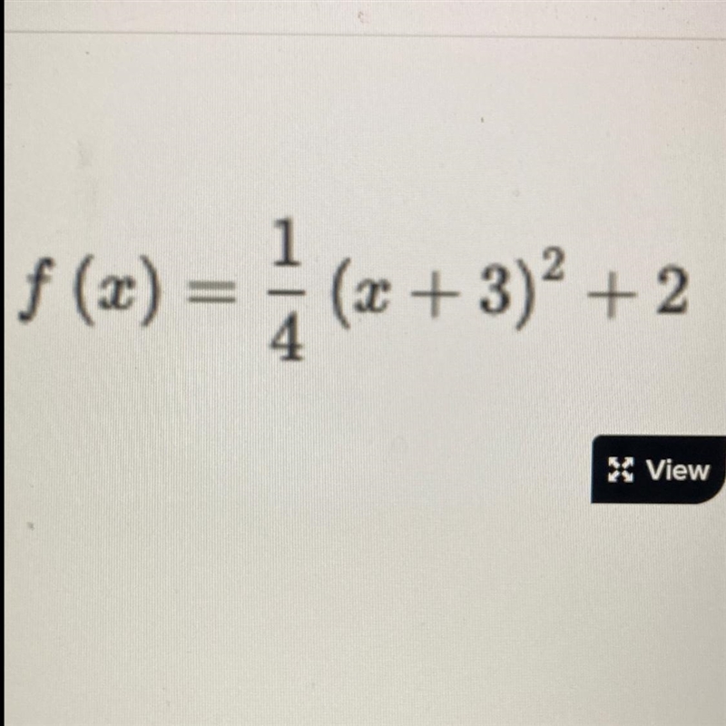 What is the inverse of this equation f(x) = 1/4(x+3)^2+2-example-1