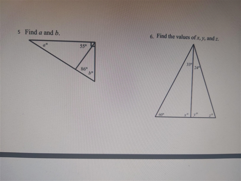 Find a,b,x,y,z that's it-example-1