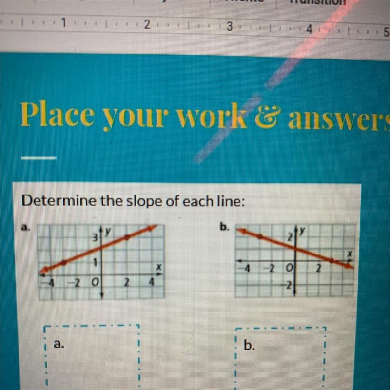 PLEASE HELP ME ASAP Determine the slope of each line:-example-1