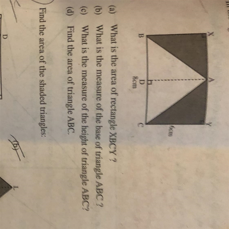 What is the area or rectangle xbcy-example-1