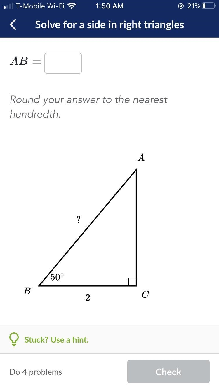 Sum1 help pls it’s solving for a right triangle-example-1