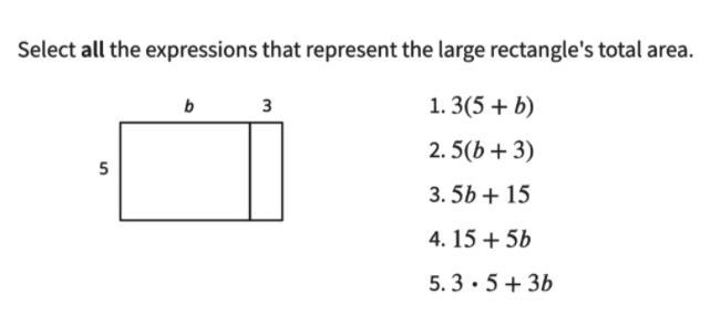 Select all the expressions that represent the large rectangle's total area-example-1