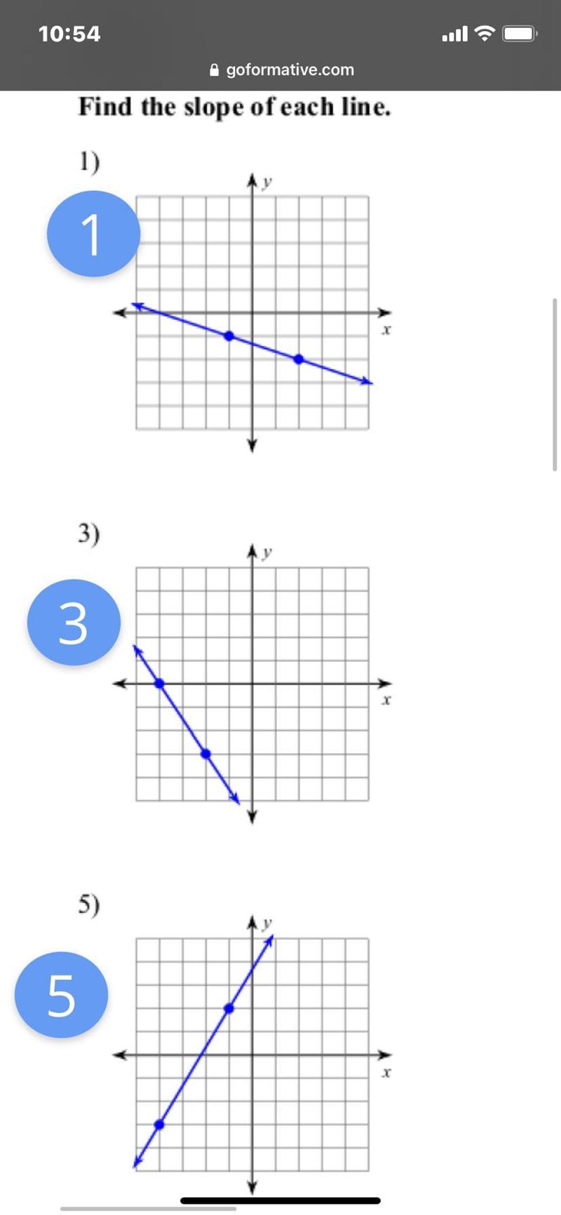 Need help on algebra 1 Slopes step by step-example-1