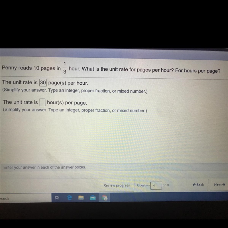 Penny reads 10 pages in hour. What is the unit rate for pages per hour? For hours-example-1