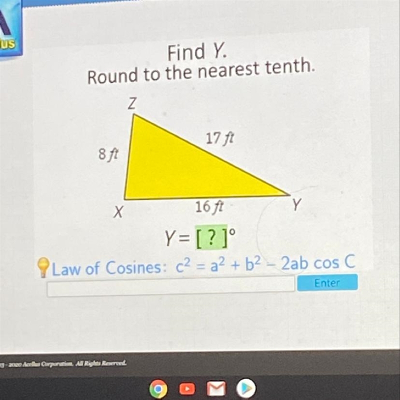 Find y round to the nearest tenth-example-1