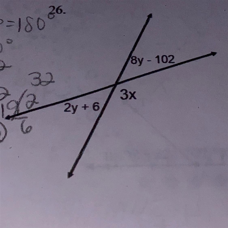 Ignore outside work find all missing variables and measures of each angle**-example-1