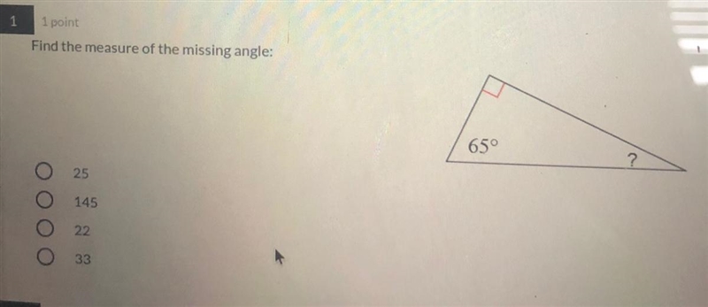 Find the measure of the missing angle-example-1