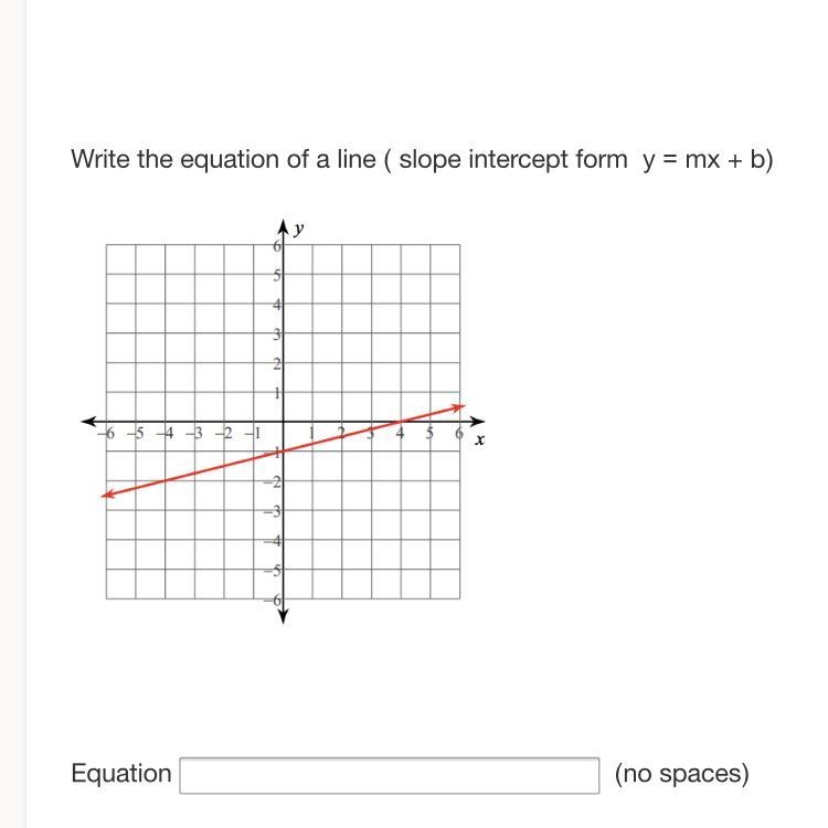 Write the equation of a line ( slope intercept form y = mx + b)-example-1