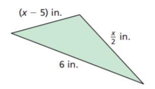 The perimeter of the triangle is 13 inches. What is the length of the shortest side-example-1