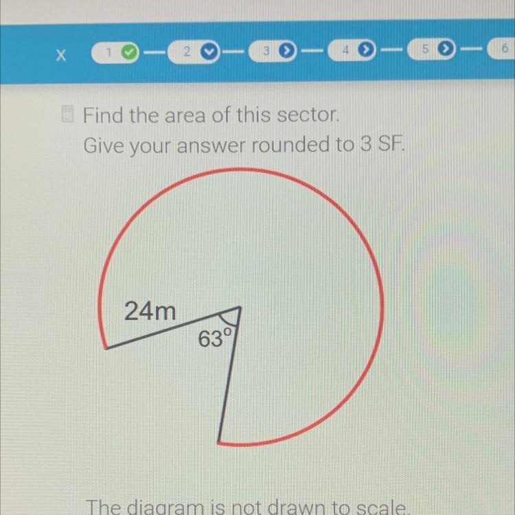 Find the area of this sector-example-1