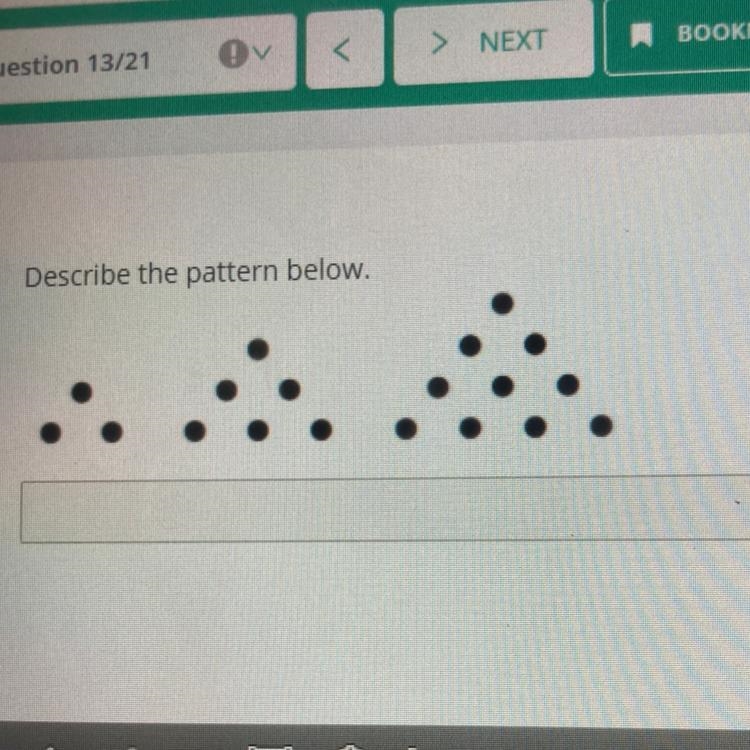 Describe the pattern below.-example-1