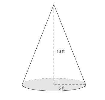 Help! Please! What is the exact volume of the cone? 80π ft³ 4003π ft³ 400π ft³ 418710π ft-example-1