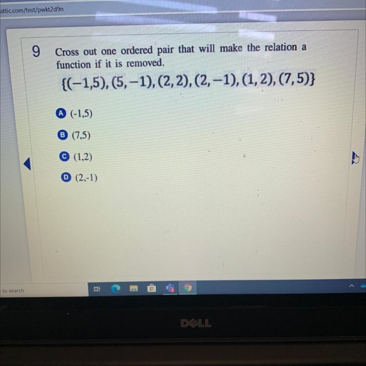 Ahhh helppp! cross out one ordered pair that will make the relation a function if-example-1