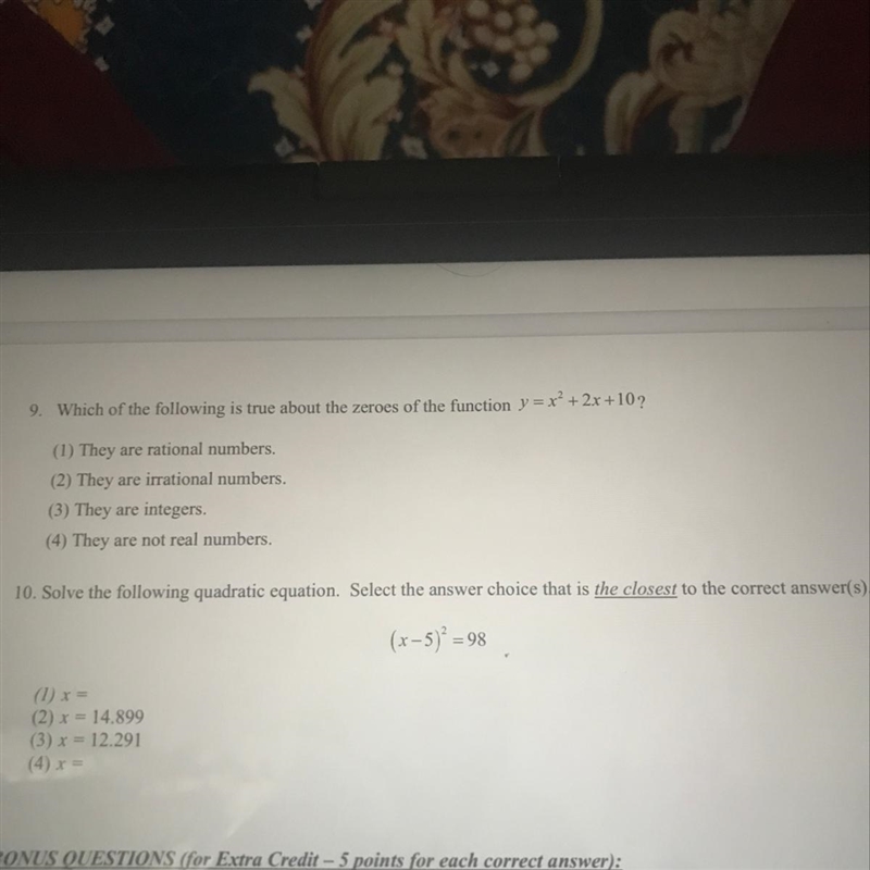 Can someone please solve number 9 and ten please-example-1