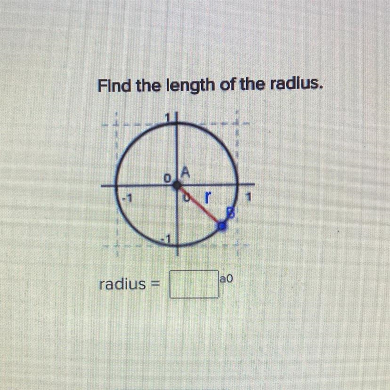 Find the length of the radius.-example-1