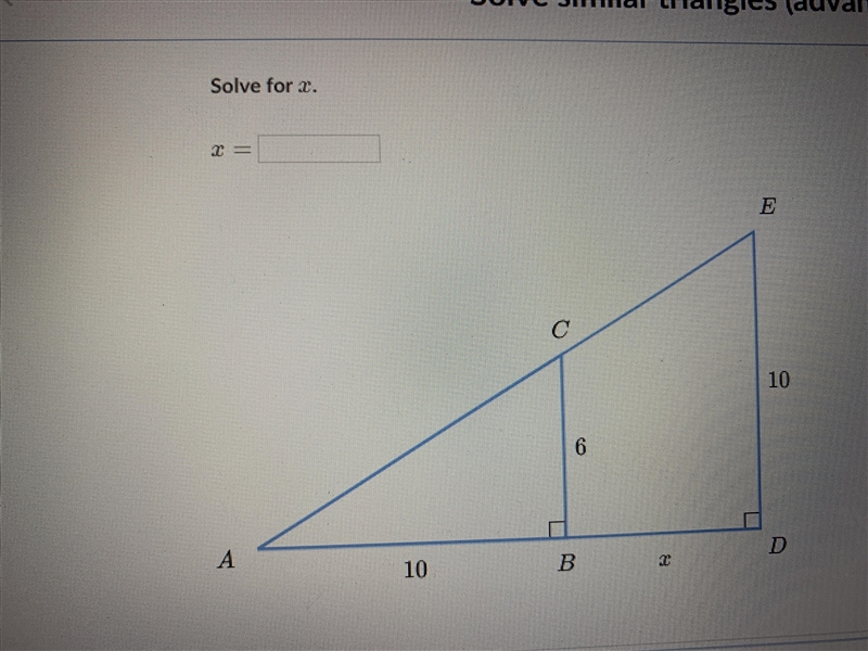 Solve for x can someone please answer please help-example-1