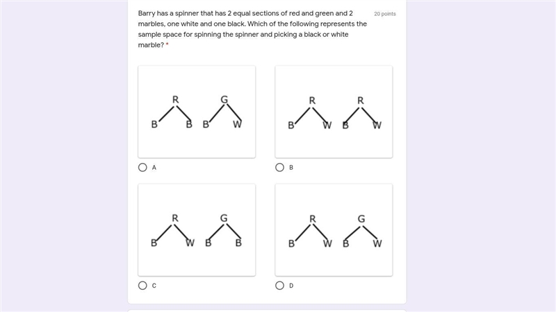 PLEASE HELP ME!!! I have no idea what to do- Barry has a spinner that has 2 equal-example-1