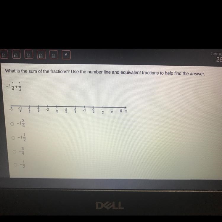 What is the sum of the fractions? Use the number line and equivalent fractions to-example-1