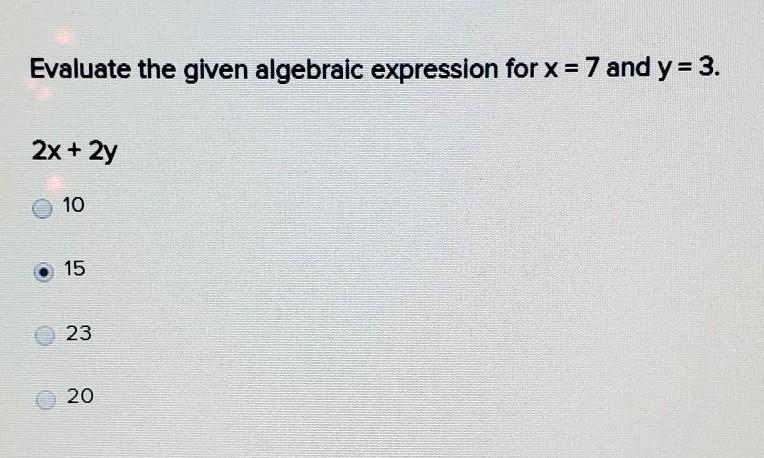 Evaluate the given algebraic expression ​-example-1