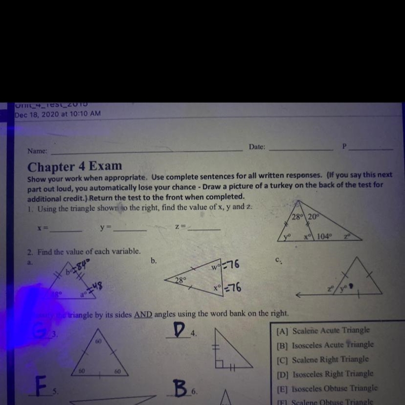 The top question. X= y= z=-example-1