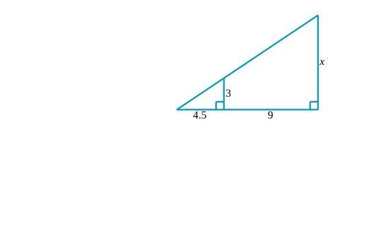 Find the length x (I'm giving 10 points if you answer this question wrong just to-example-1