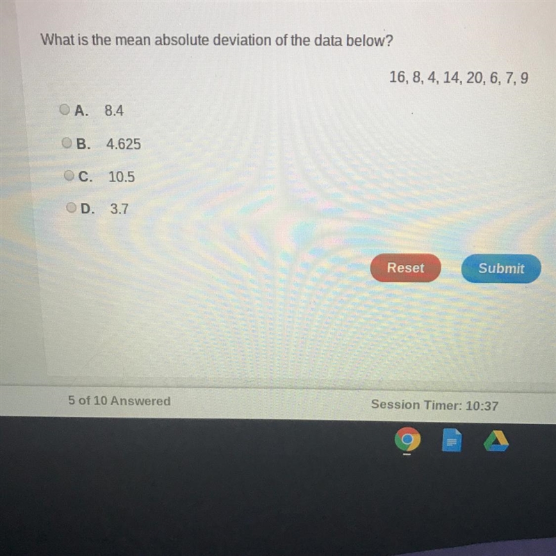 Mean absolute deviation-example-1