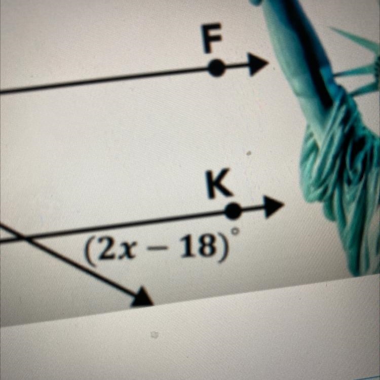 (2x – 18) ° thats the equation-example-1