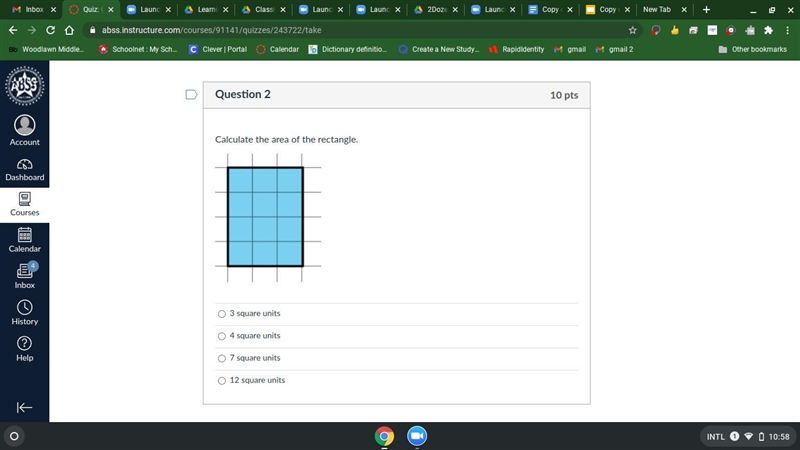 Calculate the area of the rectangle.-example-1