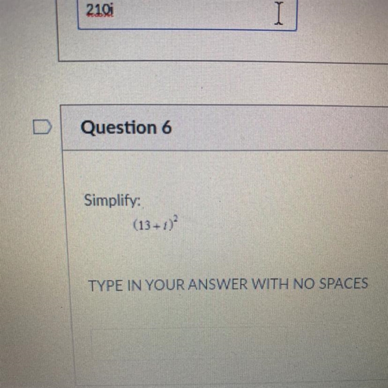 It’s a i not a 1 (13+i)^2 Need help please ??-example-1