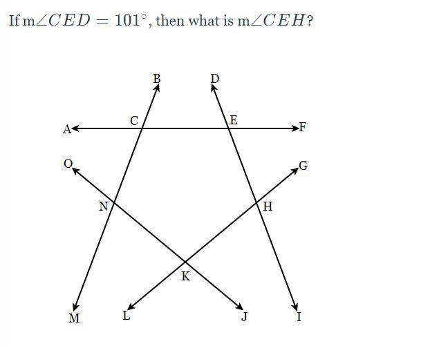 If m\angle CED=101 then what is m\angle CEH∠CEH-example-1