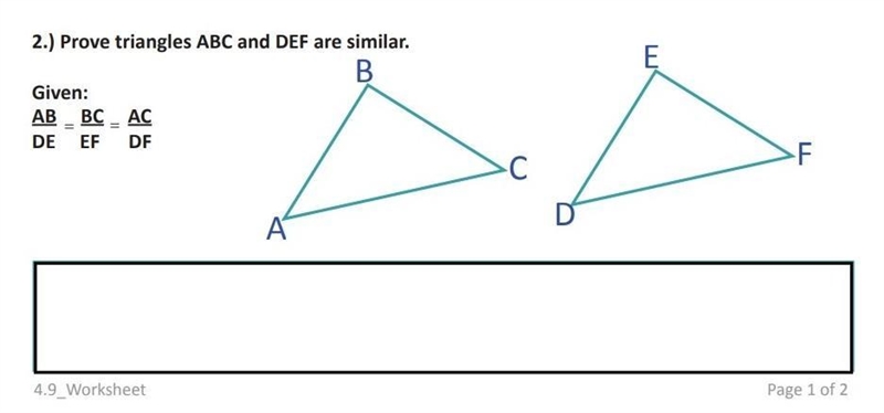 Prove the two triangles are similar use photo for details​-example-1