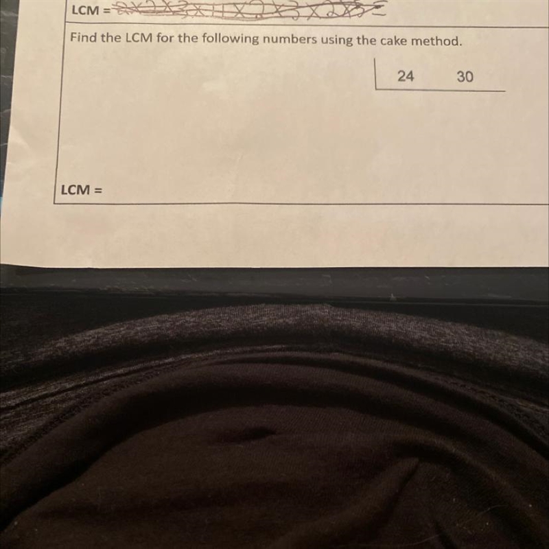 Find the LCM for 24 and 30 using the cake method-example-1