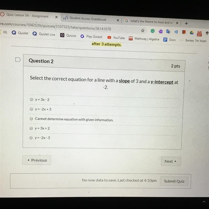 I need help on slope!-example-1