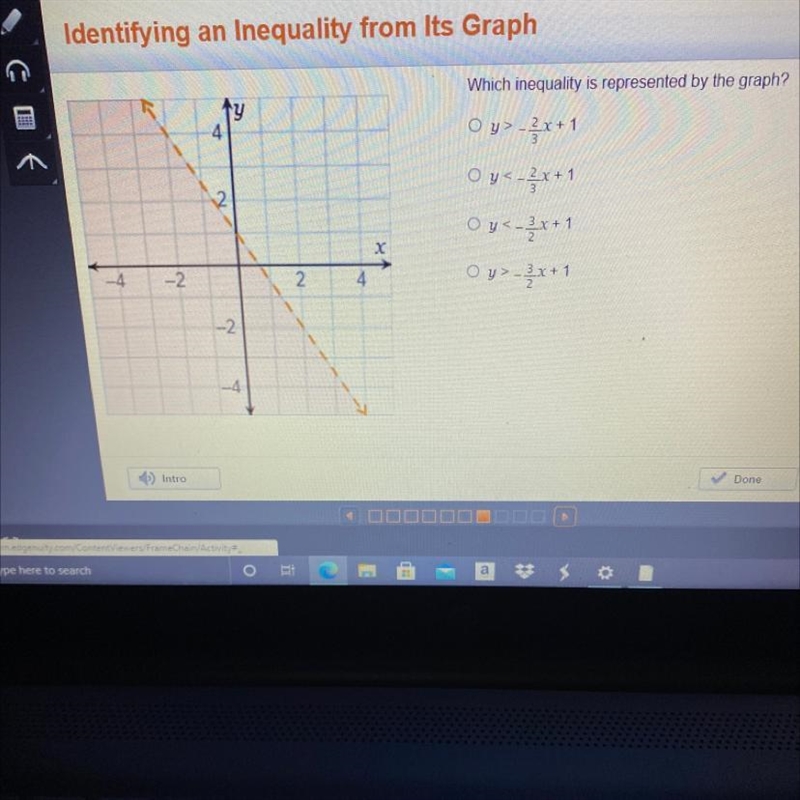 Which inequality is represented by the graph-example-1