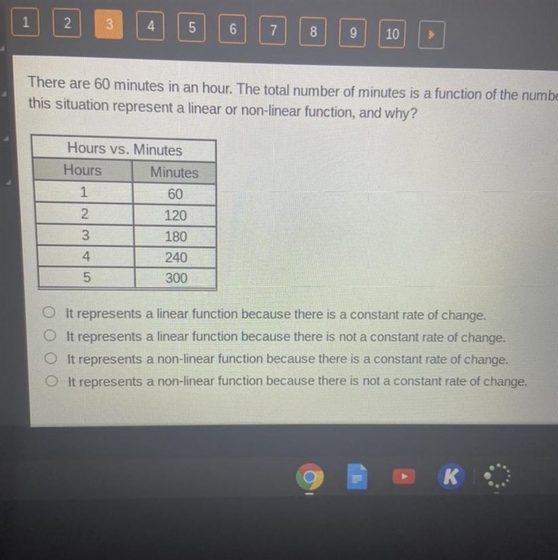 There are 60 minutes in a hour the total number of minutes is a function of the number-example-1