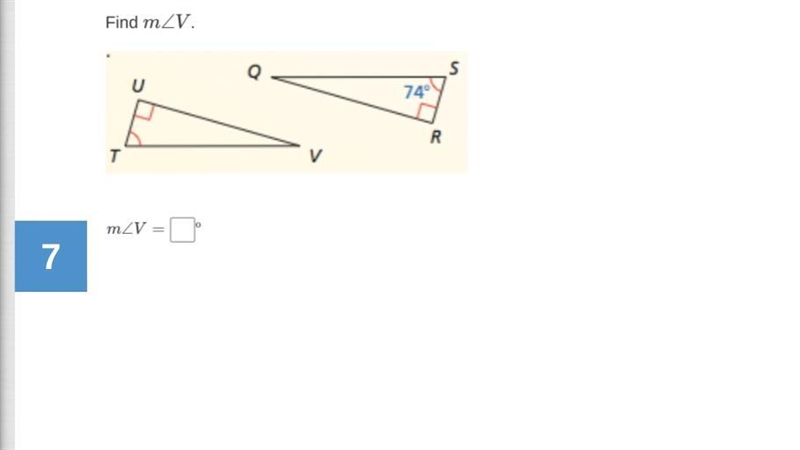 Find m∠V. Struggling in geometry! Help plz :/-example-1